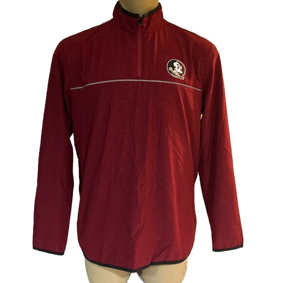 NEW Florida State Seminoles Colosseum Pullover Jacket Quarter Zip LS Men's L - Picture 1 of 7